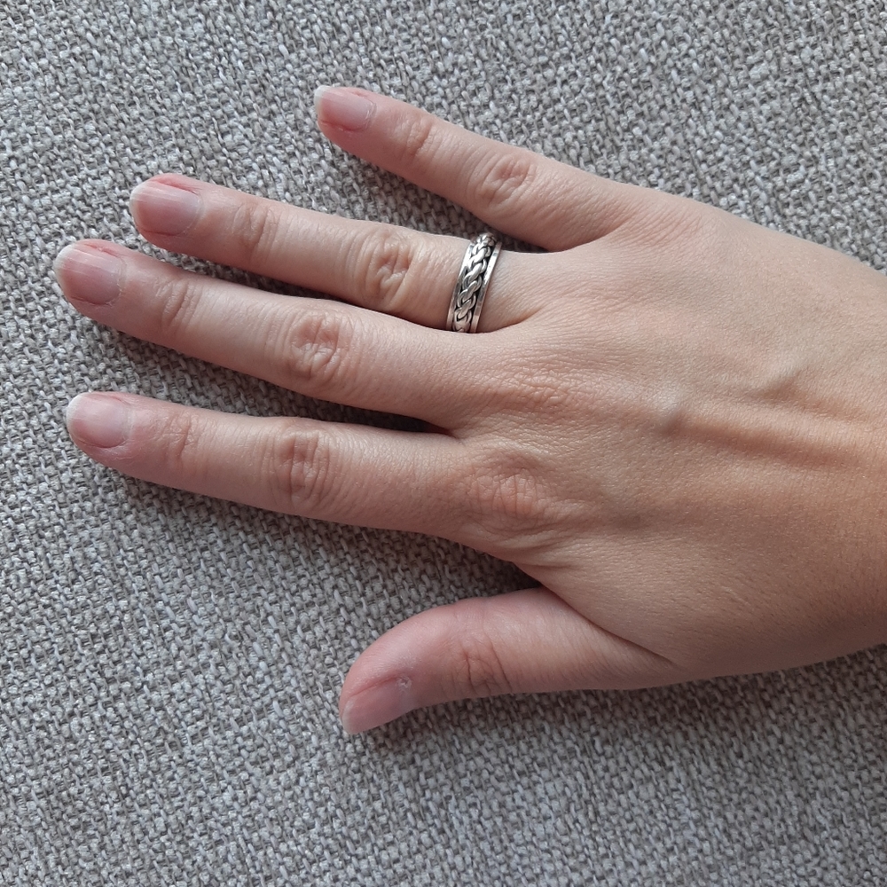 Sterling Silver 925 Fidget Spinner Ring